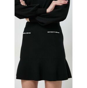 Sukňa Liu Jo čierna farba, mini, áčkový strih