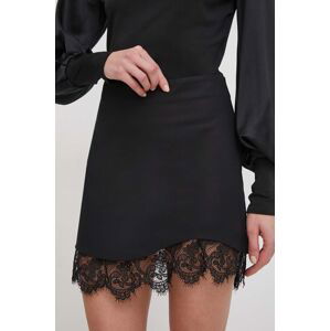 Sukňa Sisley čierna farba, mini, rovný strih