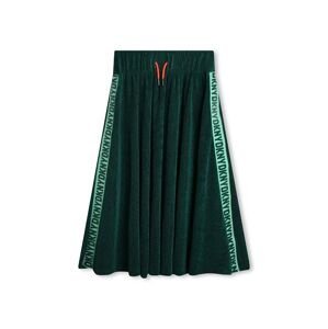 Dievčenská sukňa Dkny zelená farba, midi, áčkový strih