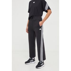 Tepláky adidas čierna farba, s nášivkou