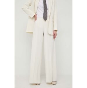 Nohavice MAX&Co. dámske, biela farba, rovné, vysoký pás