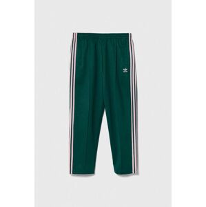 Tepláky adidas Originals zelená farba, s nášivkou