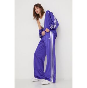 Tepláky adidas Originals fialová farba, s nášivkou