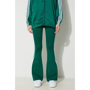 Tepláky adidas Originals Flared zelená farba, s nášivkou, IN6320