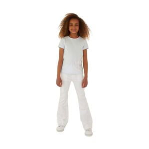 Detské nohavice Guess biela farba, jednofarebné