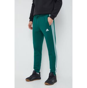 Tepláky adidas zelená farba, s nášivkou