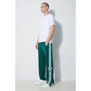 Tepláky adidas Originals zelená farba, vzorované