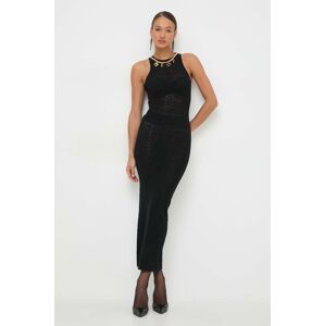 Šaty Elisabetta Franchi čierna farba, maxi, priliehavá, AM65B41E2