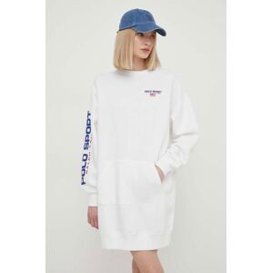 Šaty Polo Ralph Lauren biela farba, mini, oversize, 211936921