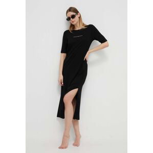 Plážové šaty Emporio Armani Underwear čierna farba