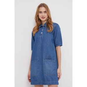 Rifľové šaty Pepe Jeans DAVINA mini, rovný strih, PL953513