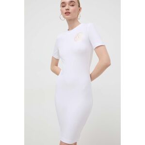 Šaty Versace Jeans Couture biela farba, mini, priliehavá