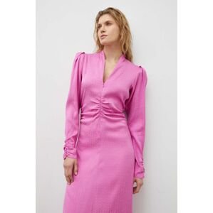 Šaty Gestuz ružová farba, maxi, áčkový strih