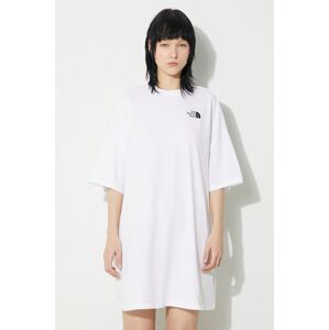 Šaty The North Face W S/S Essential Tee Dress biela farba, mini, oversize, NF0A87NFFN41