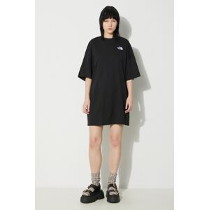 Šaty The North Face W S/S Essential Oversize Tee Dress čierna farba, mini, oversize, NF0A87NFJK31