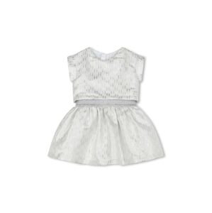 Šaty pre bábätká Karl Lagerfeld biela farba, mini, áčkový strih