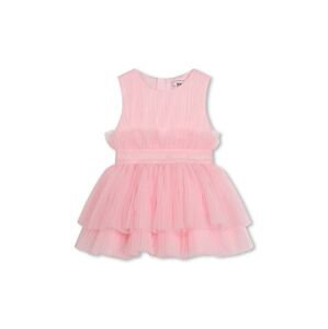 Šaty pre bábätká Karl Lagerfeld ružová farba, mini, áčkový strih