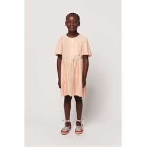 Dievčenské bavlnené šaty Bobo Choses oranžová farba, mini, áčkový strih