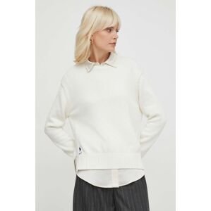 Bavlnený sveter Polo Ralph Lauren béžová farba, tenký