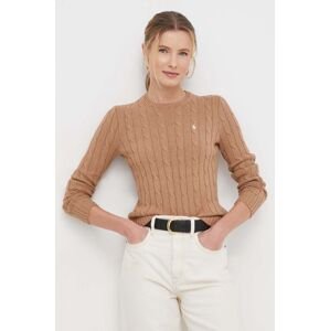 Bavlnený sveter Polo Ralph Lauren béžová farba, 211943903
