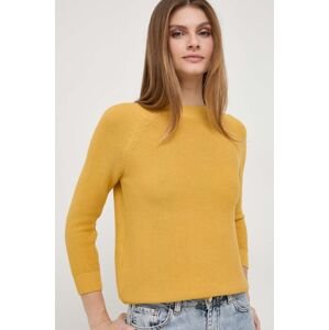 Bavlnený sveter Weekend Max Mara žltá farba, tenký