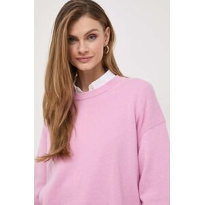 Vlnený sveter Weekend Max Mara dámsky, ružová farba