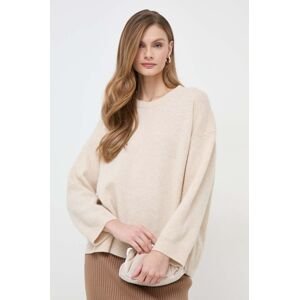 Vlnený sveter Weekend Max Mara dámsky, béžová farba
