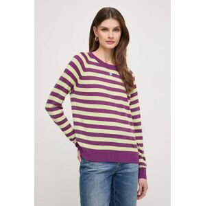 Vlnený sveter MAX&Co. dámsky, fialová farba, tenký