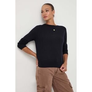Vlnený sveter MAX&Co. dámsky, tmavomodrá farba, tenký
