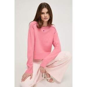 Kašmírový sveter MAX&Co. ružová farba