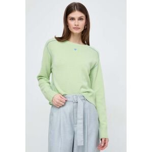 Kašmírový sveter MAX&Co. zelená farba