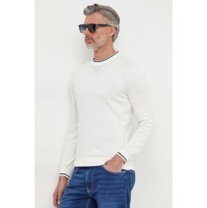 Bavlnený sveter Pepe Jeans Mike biela farba, tenký