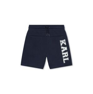 Detské krátke nohavice Karl Lagerfeld tmavomodrá farba, nastaviteľný pás