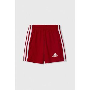 Detské krátke nohavice adidas Performance SQUAD 21 SHO Y červená farba, nastaviteľný pás