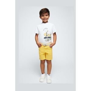 Detské krátke nohavice Mayoral žltá farba