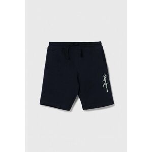 Detské bavlnené šortky Pepe Jeans NEW EDDIE SHORT tmavomodrá farba, nastaviteľný pás