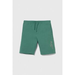 Detské bavlnené šortky Pepe Jeans NEW EDDIE SHORT zelená farba, nastaviteľný pás