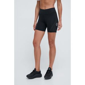 Bežecké šortky adidas by Stella McCartney TruePace čierna farba, s potlačou, vysoký pás