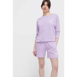 Plážové šortky Emporio Armani Underwear fialová farba