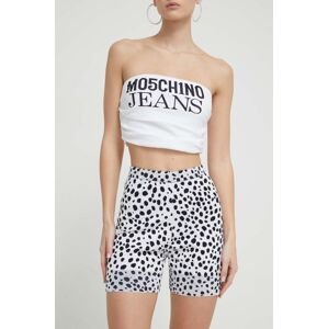 Šortky Moschino Jeans dámske, vzorované, vysoký pás