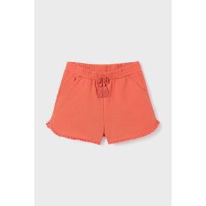 Detské krátke nohavice Mayoral oranžová farba, jednofarebné