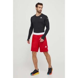 Tréningové šortky adidas Performance červená farba