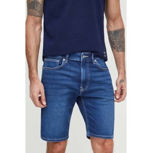 Rifľové krátke nohavice Pepe Jeans RELAXED SHORT GDG pánske, tmavomodrá farba, PM801085