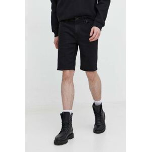 Rifľové krátke nohavice Volcom pánske, čierna farba