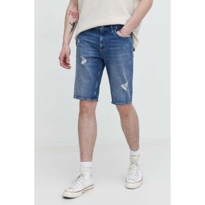 Rifľové krátke nohavice Tommy Jeans pánske