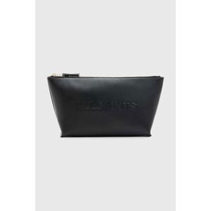 Kožená listová kabelka AllSaints EMILE čierna farba