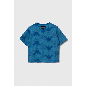 Detské bavlnené tričko Emporio Armani vzorovaný