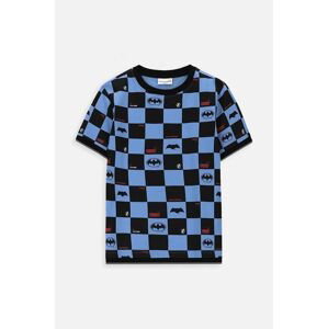 Detské bavlnené tričko Coccodrillo tmavomodrá farba, vzorovaný