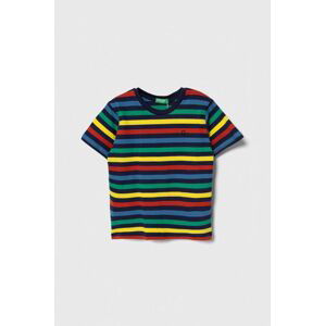 Detské bavlnené tričko United Colors of Benetton vzorovaný