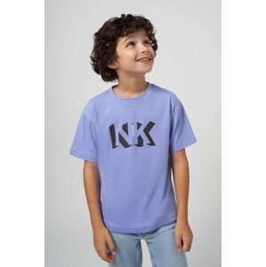 Detské bavlnené tričko Mayoral fialová farba, s potlačou